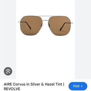 BRAND NEW AIRE Corvus Brown Silver Sunglasses